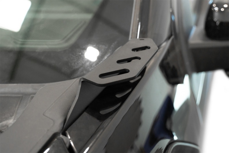 Ford F150 Raptor Ditch Light Brackets - Driver/Passenger Side - Addictive Desert Designs - 2-Stage Hammer Black Powder Coat - Black - `21-`27